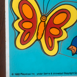 アメリカンビンテージ　THINGS THAT FLY木製パズル1980年代【空を飛ぶ物】 6枚目の画像
