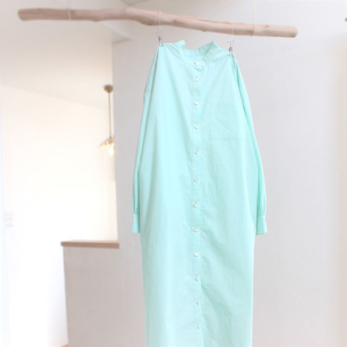 きれいな春色♪シャツワンピース・ロングシャツ☆パステルミント
