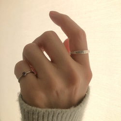 silver ring 3mm マット /シルバー/リング/指輪/槌目/マット/シンプル 6枚目の画像