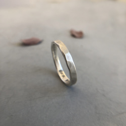 silver ring 3mm マット /シルバー/リング/指輪/槌目/マット/シンプル 2枚目の画像