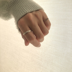 silver ring 3mm マット /シルバー/リング/指輪/槌目/マット/シンプル 7枚目の画像