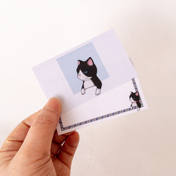 メッセージカード封筒セット（窓ぎわの子猫） 4枚目の画像