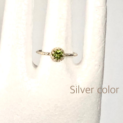 PERIDOT  crownring  〜size free〜 4枚目の画像