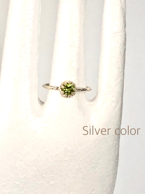 PERIDOT  crownring  〜size free〜 4枚目の画像