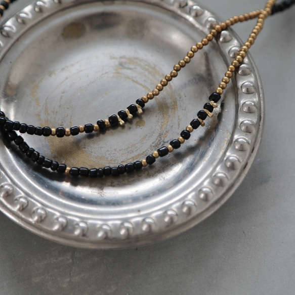 double necklace black 1枚目の画像