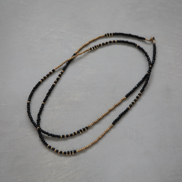 double necklace black 5枚目の画像