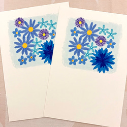 青い花ポストカード2枚セット 1枚目の画像