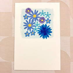 青い花ポストカード2枚セット 2枚目の画像