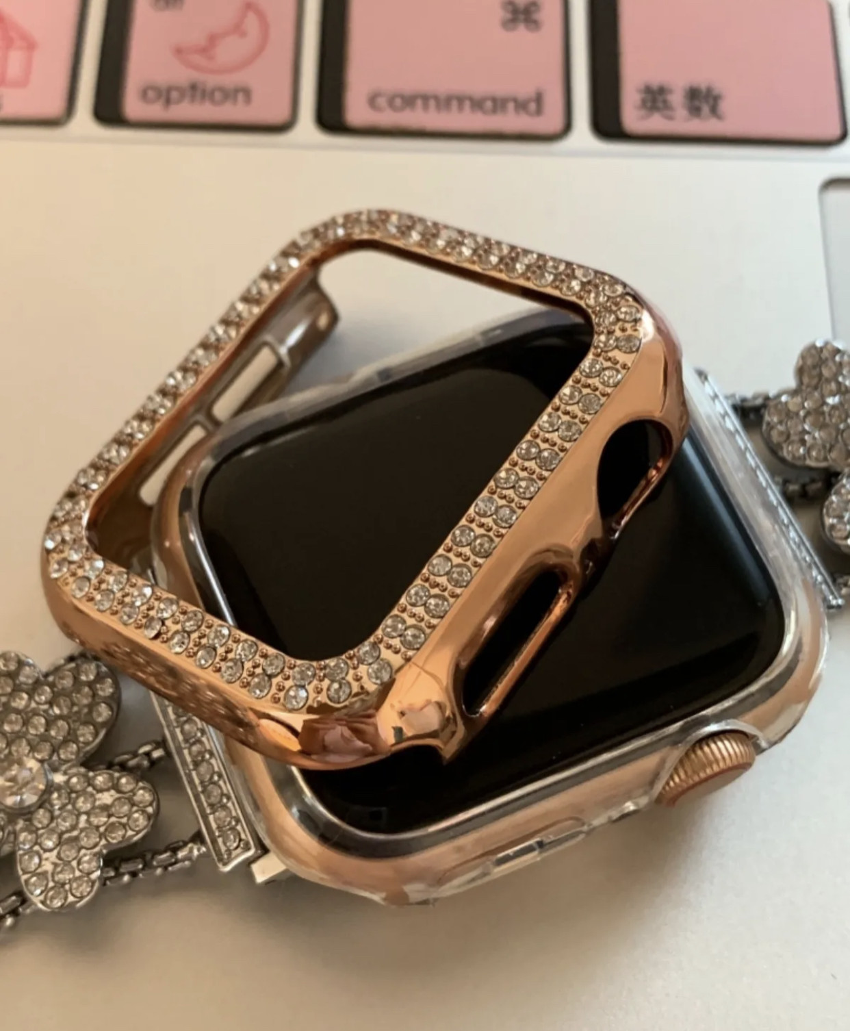 Apple Watch キラキラカバー &大理石柄　ベルト　バンド　セット　全サイズあり