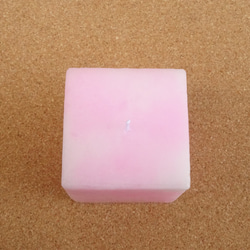 春色のマーブルキャンドル 蛍光ピンク 2枚目の画像