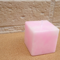 春色のマーブルキャンドル 蛍光ピンク 4枚目の画像