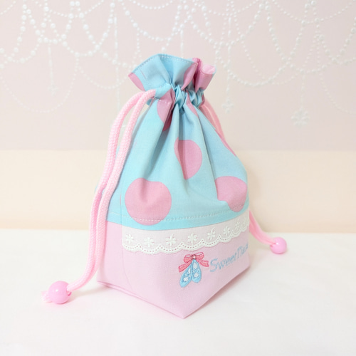 【お名前刺繍】 入園　入学　セット　レッスンバッグ　女の子　リボン　パープル レッスンバッグ 入園入学6点セット❀刺繍 〜トウシューズと