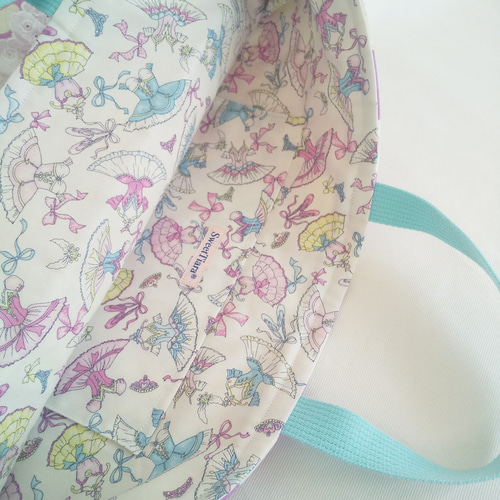 【お名前刺繍】 入園　入学　セット　レッスンバッグ　女の子　リボン　パープル 名入れ 】レッスンバッグ 上履き袋 入園 入学 セット お名前