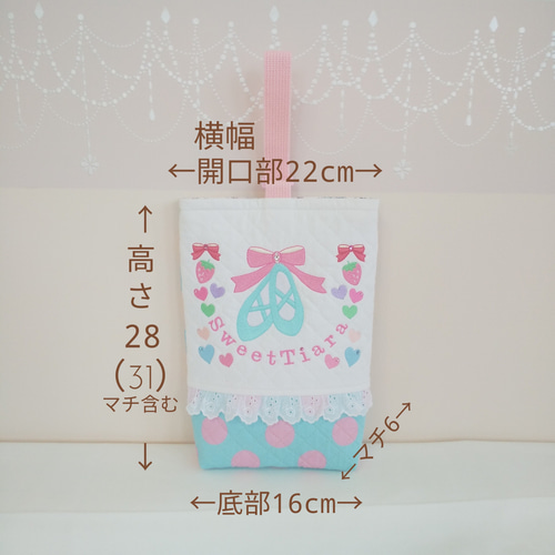 レッスンバッグ 入園入学6点セット❀刺繍 〜トウシューズと