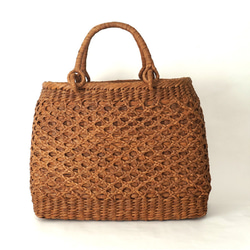 山葡萄　山葡萄籠バッグ　手作り　山葡萄かごバッグ　二重編み　内布あり 山葡萄 山葡萄籠バッグ 手作り 山葡萄かごバッグ 二重編み 内布