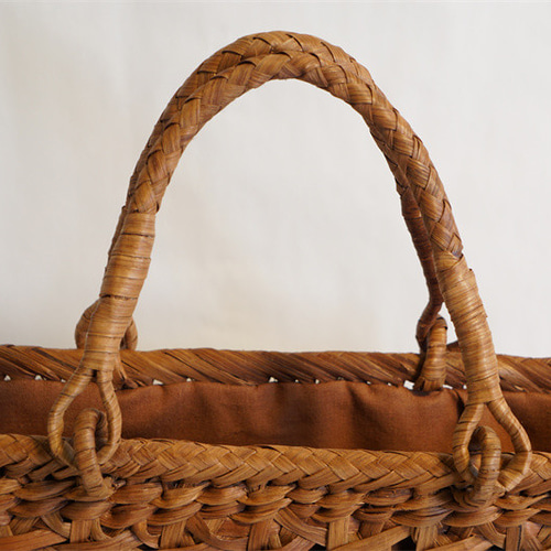 山葡萄　手編み　かごバッグ　麻葉編み 山葡萄 籠 かご（麻の葉編み）バック・やまぶどう 籠 かごバック