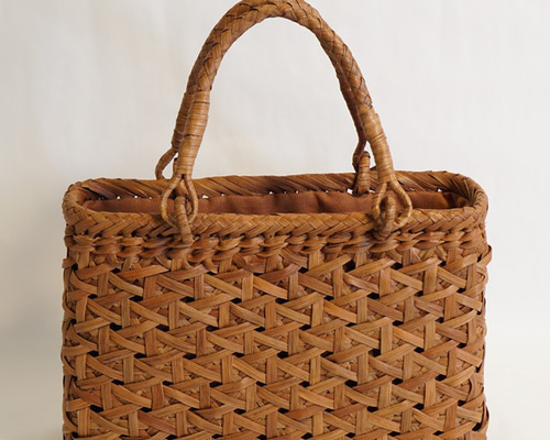 まっこ 山葡萄（山ぶどう）かごバッグ　カゴバッグ　籠バッグ 山葡萄 籠 かご（麻の葉編み）バック・やまぶどう 籠 かごバック