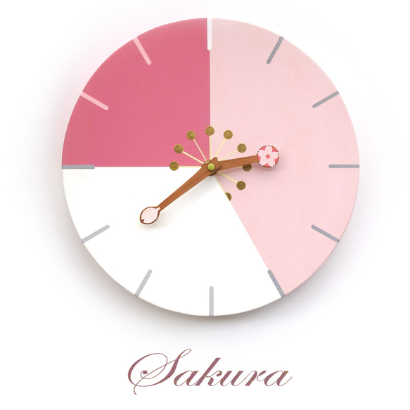 送料無料】手作りの壁掛け時計 MUU CLOCK 桜−SAKURA デザイン 送料無料】手作りの壁掛け時計 MUU CLOCK 桜−SAKURA デザイン