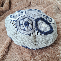 モチーフ編みベレー帽 3枚目の画像