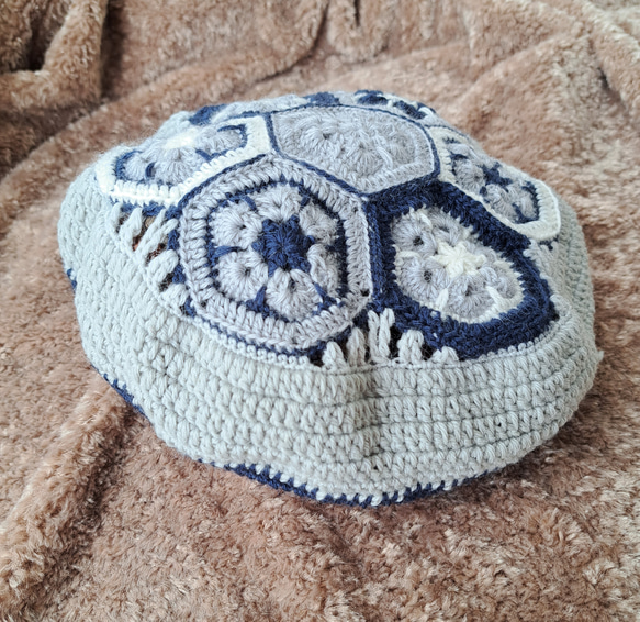 モチーフ編みベレー帽 3枚目の画像