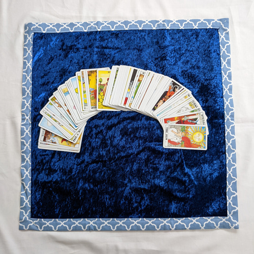 幾何学模様 ブルー タロットクロス リーディングマット その他