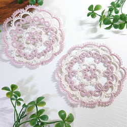 たんぽぽ色ドイリーコースター コースター ハンドメイドpico 通販