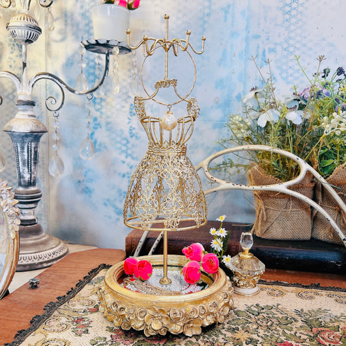 素敵に飾れる アクセサリースタンド ドレスアップ トルソー ミラー 鏡