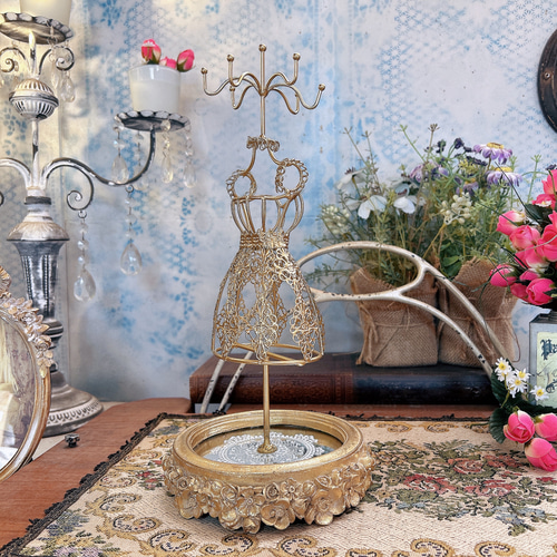 素敵に飾れる アクセサリースタンド ドレスアップ トルソー ミラー 鏡