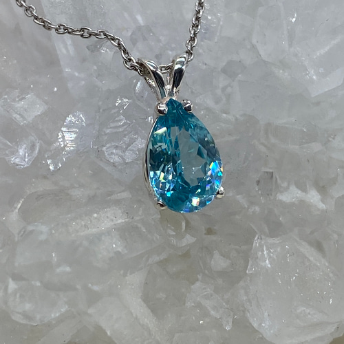 大粒°˖✧◝(⁰▿⁰)◜✧˖°天然ブルージルコン（ペア 3.24ct ）の