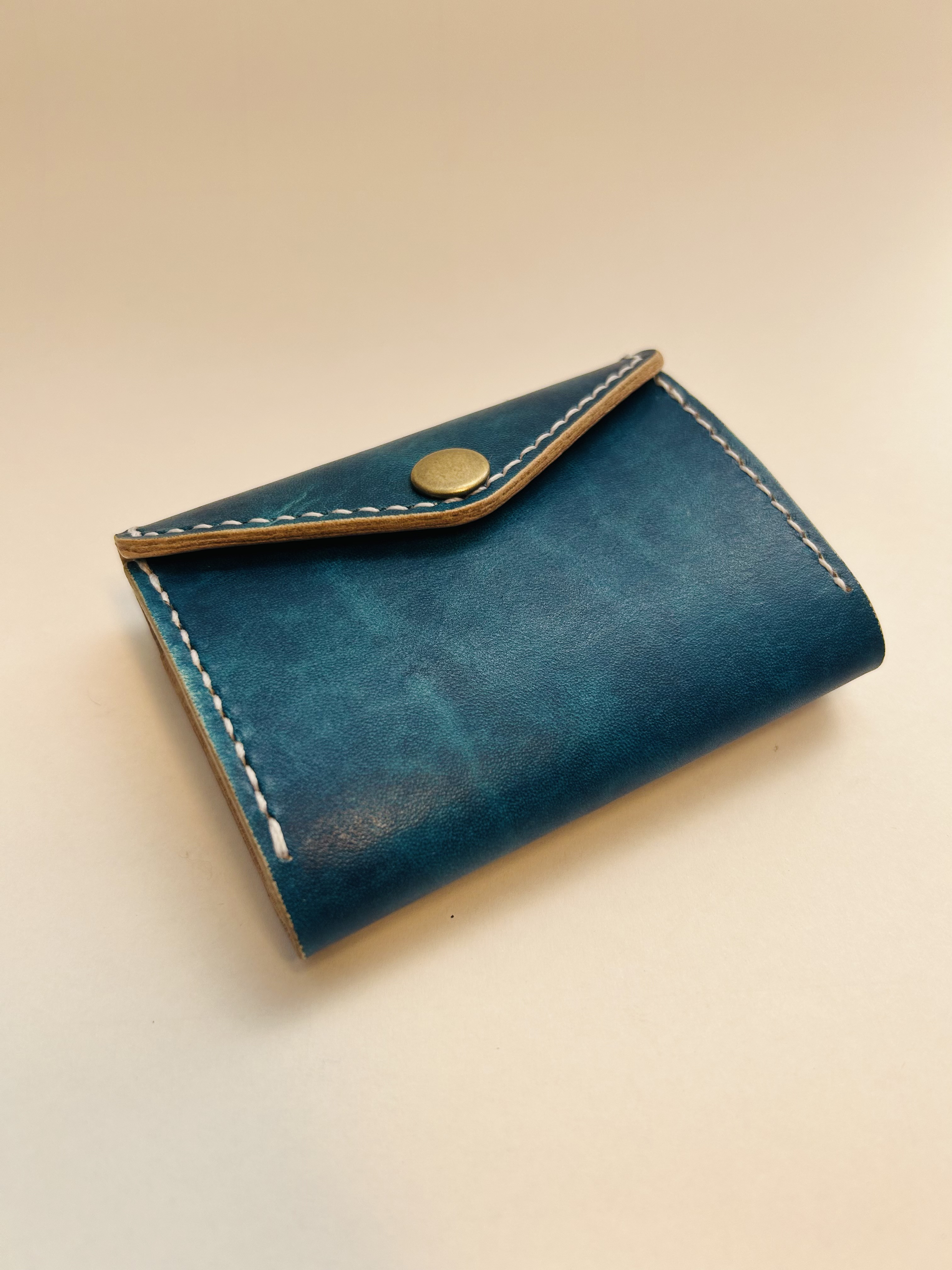 牛革使用の手染めコインケース(ブルーグラデーション) 4,250円