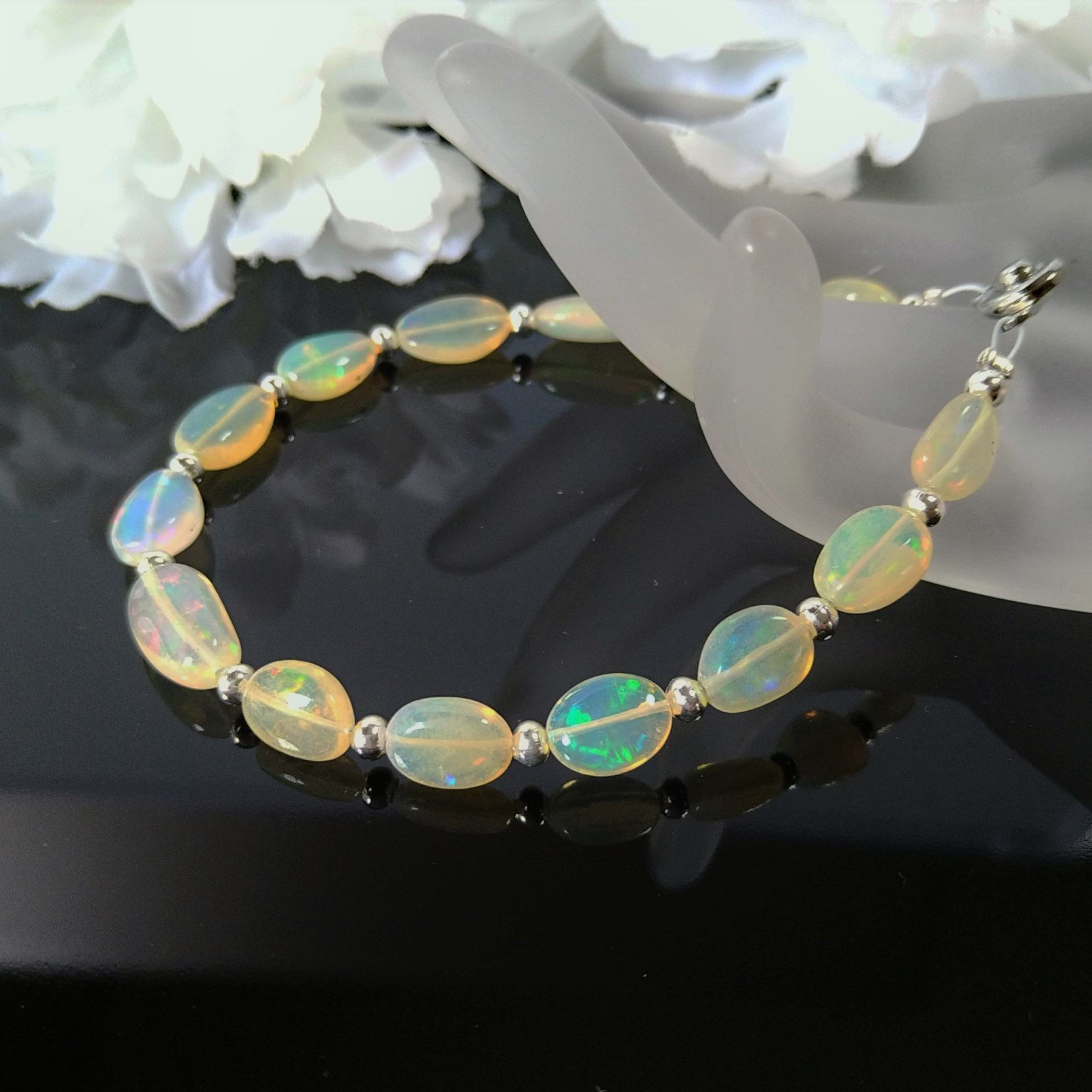 天然 多宝 ジンチャン 金蟾彫り ブレスレット Ω 