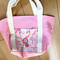 桜色の春のトークバッグ(一部ちりめん生地) 18枚目の画像
