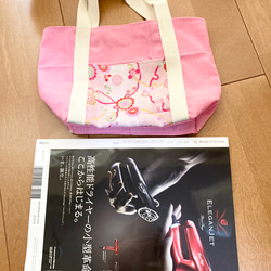 桜色の春のトークバッグ(一部ちりめん生地) 14枚目の画像