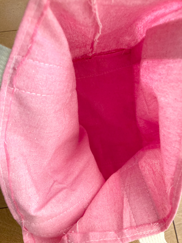 桜色の春のトークバッグ(一部ちりめん生地) 5枚目の画像