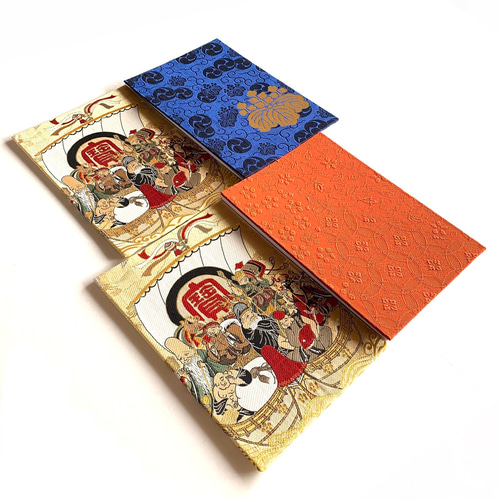 再販】3冊限定 金襴織物御朱印帳 B5縦型 倍寸御朱印帳 『宝船