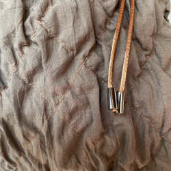 quilting drawstring bag (mocha) 19枚目の画像