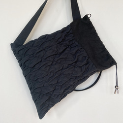 quilting drawstring bag (black) 17枚目の画像