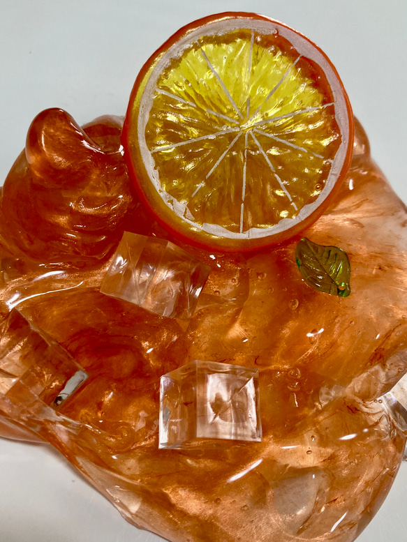 ハンドメイド　スライム　オレンジジュース 2枚目の画像