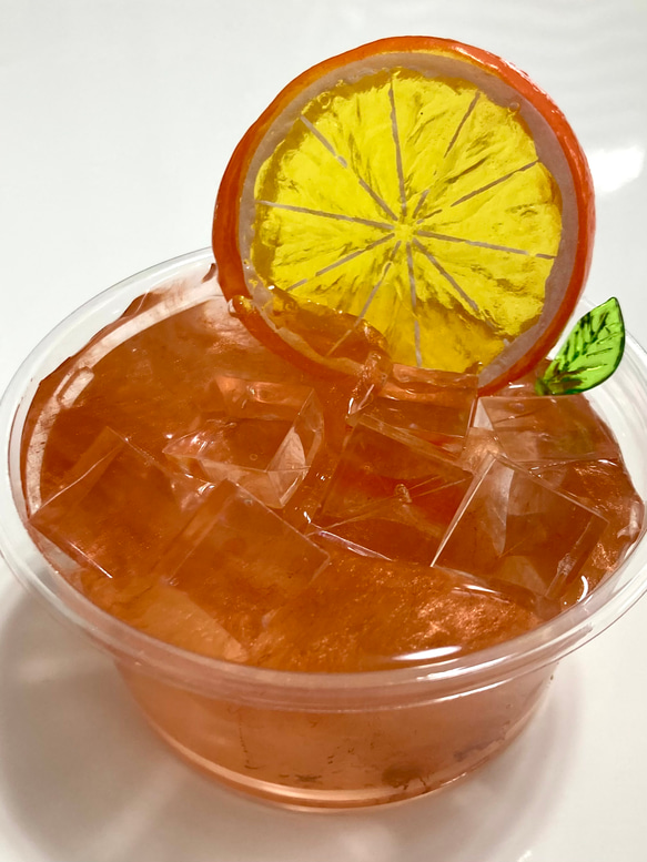 ハンドメイド　スライム　オレンジジュース 1枚目の画像