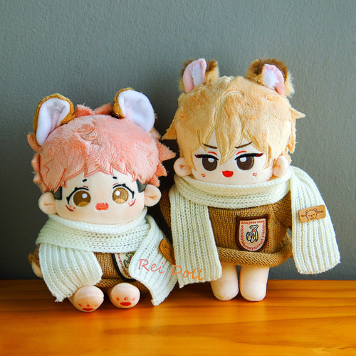 20cmぬいぐるみ服 着せ替えぬいぐるみ かわいい 熊柄セーターセット