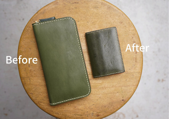 全7色】栃木レザー Round zip wallet 01 経年変化が美しい
