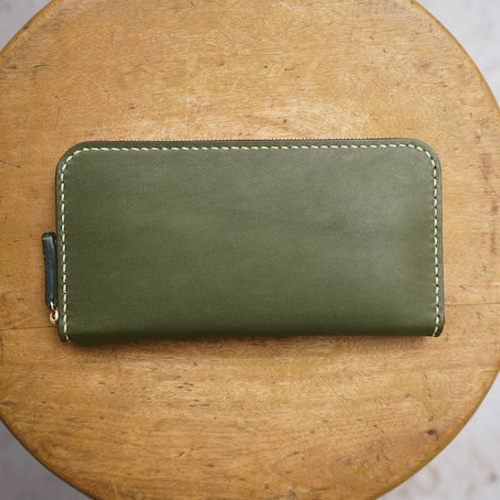 全7色】栃木レザー Round zip wallet 01 経年変化が美しい (ラウンド
