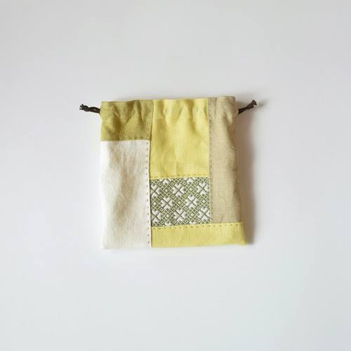 ミモザのパッチワーク 巾着 | fpac.com.br