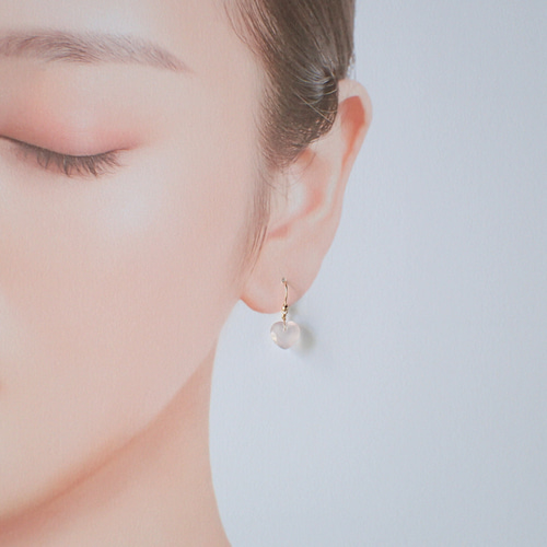 おまとめです！14kgf ローズクォーツとハーキマーのピアス おまとめです！14kgf ローズクォーツとハーキマーのピアス｜14kgf