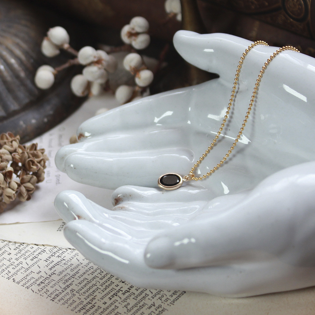 Amulette classic/14KGFネックレス・ブラックスピネル