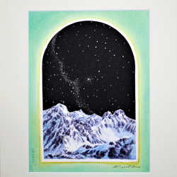 巡る星座と槍ヶ岳　　　　　北アルプス　槍穂高　春山残雪期　登山　自然　星座 3枚目の画像