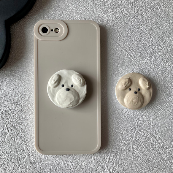 doggy | 犬 カップ ケーキ グリップトック スマホグリップ