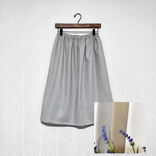 piyoko Yue グレー ペチコート リネンペチコート◇4色◇ライトグレー・モカ・オフホワイト・ブラック