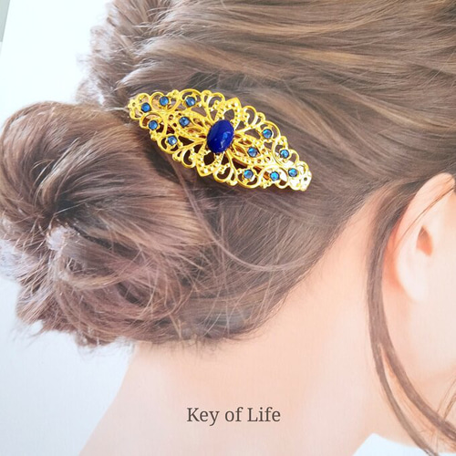 シフォンギャザーバレッタ-激安ヘアアクセサリーの通販販売
