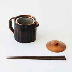 木の小さなティーポット｜富山県の庄川挽物（ひきもの）木地 4枚目の画像